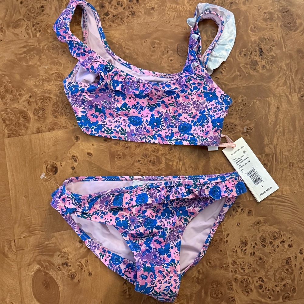 Vineyard Vines Girls Ruffle Two Piece Swimsuit Set✨